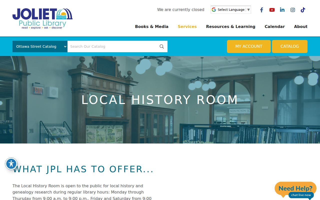 Joliet Public Library history and genealogy page for Homer Glen city directory research