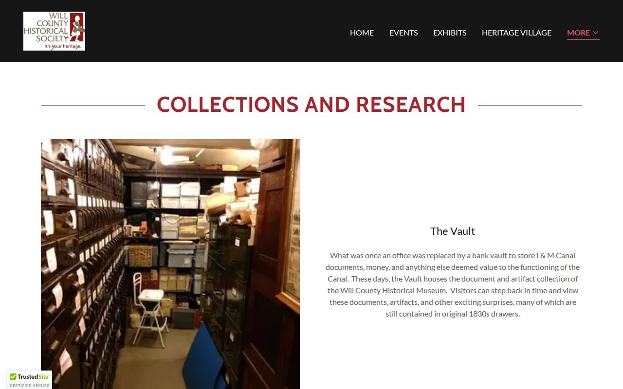 Will County Historical Museum collections for Homer Glen house history